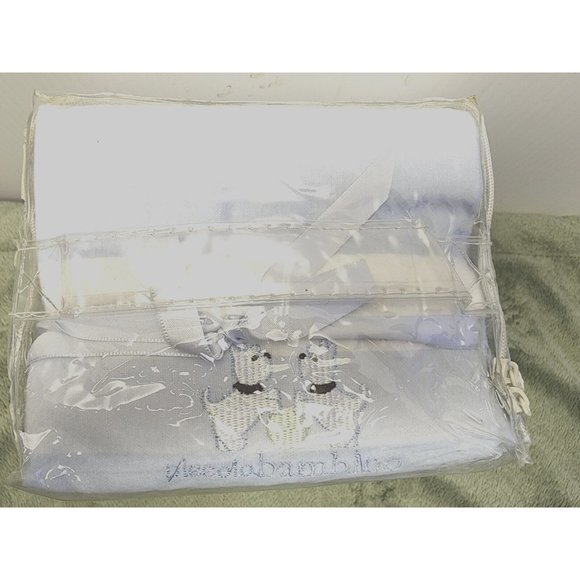 Piccolo Bambino 5pc Blue Boy Receiving Blankets Shower Gift Cotton - Picture 3 of 3